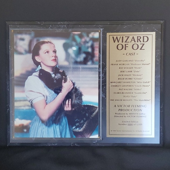 WIZARD OF OZ CAST PLAQUE LTD. EDITION